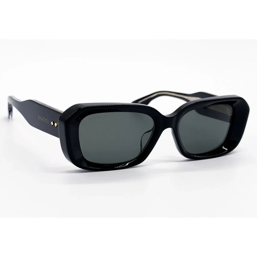 NWT Gucci GG1531SK-001-54 Black Rectangle 54mm Sunglasses